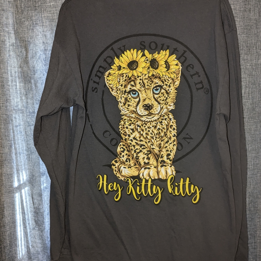 Gray Long Sleeve Shirt with Turtle Logo